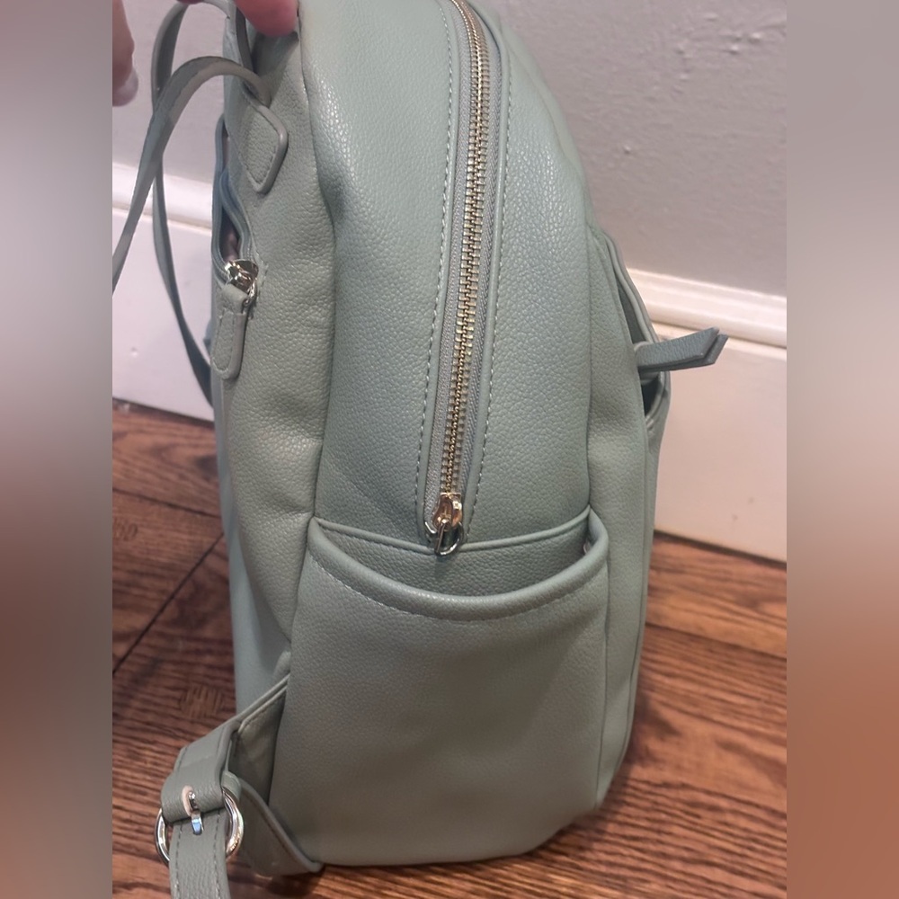 LC Lauren Conrad Soft Green Mini Faux Leather Backpack - Picture 2 of 10